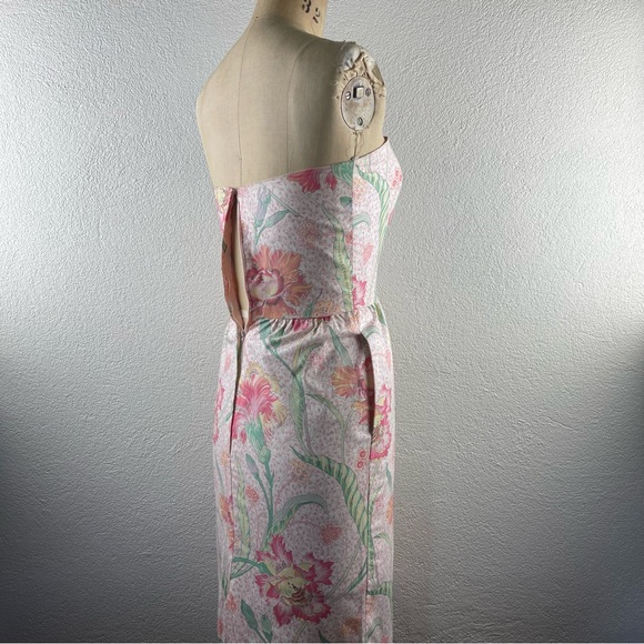 SOLD l 90s 4 Blair Woolverton Barbie Pastel Floral Print Strapless Mini Dress - Picture 7 of 15